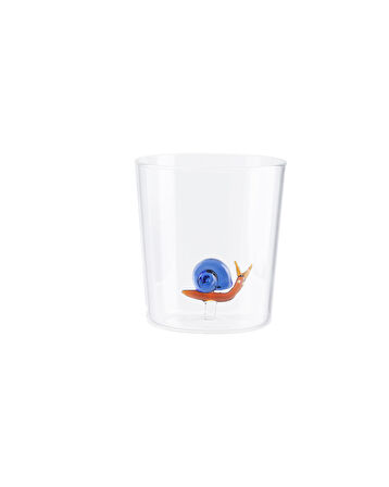 Violet Borosilikat Cam Bardak - Sarı/Mavi - 350 ml