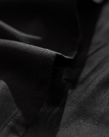 Ciel Çift Kişilik %100 Pamuk Lastiksiz Saten Çarşaf - Siyah