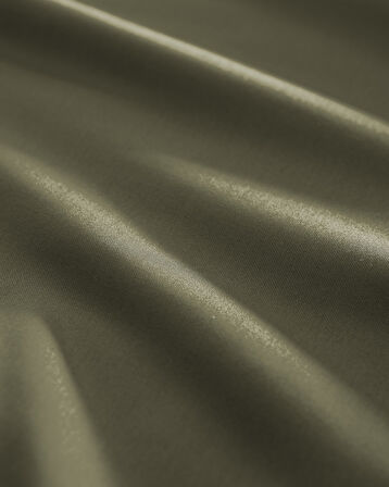 Ciel Çift Kişilik %100 Pamuk Lastiksiz Saten Çarşaf - Haki