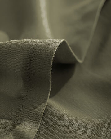 Ciel Çift Kişilik %100 Pamuk Lastiksiz Saten Çarşaf - Haki