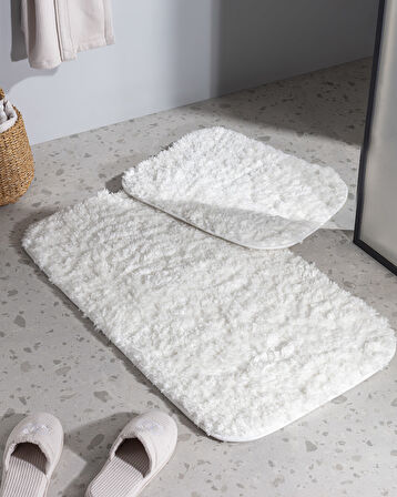 Sheep 2'li Banyo Paspası - Beyaz