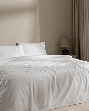 Eolya King Size %100 Pamuk Chambre Nevresim Takımı - Beyaz