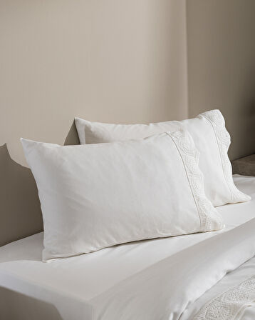 Eolya King Size %100 Pamuk Chambre Nevresim Takımı - Beyaz