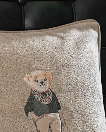 Melay Kırlent Kılıfı - Taş/Toprak - 43x43 cm