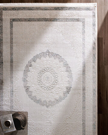 Mons Halı - Beyaz/Mavi - 200x300 cm