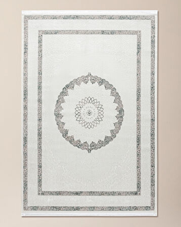 Mons Halı - Beyaz/Mavi - 200x300 cm
