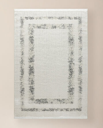 Vence Halı - Beyaz/Gri - 80x300 cm