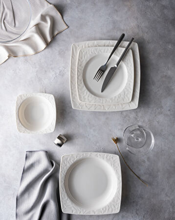 Nova 6 Kişilik 24 Parça Yemek Takımı - Beyaz