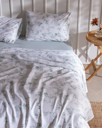 Tiny Tek Kişilik Ecocell Baskılı Pike Takımı - Haki