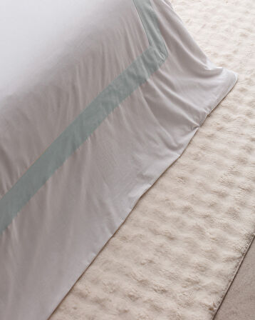 Valette King Size %100 Pamuk Nevresim Takımı - Beyaz/Mavi