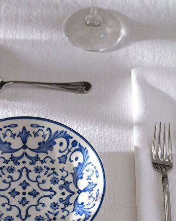 Reve Bleu Serenity Yemek Tabağı - 20 cm - Mavi/Beyaz
