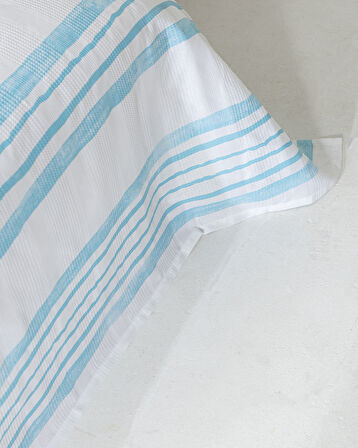 Caresse King Size Pamuklu Ecocell Baskılı Pike - Turkuaz