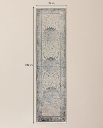 Renier Halı - Bej - 80x300 cm