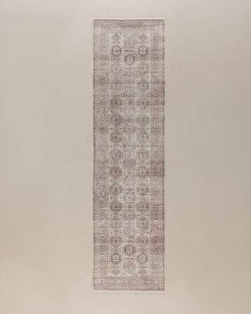 Amorel Mandala Halı - Bej - 80x300 cm