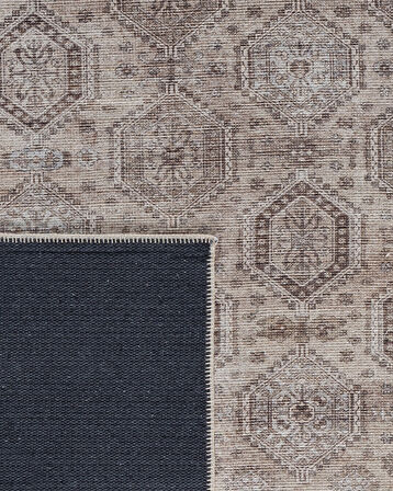 Amorel Mandala Halı - Bej - 80x300 cm