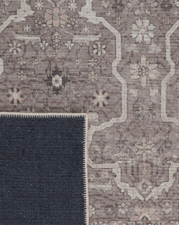 Orval Mandala Halı - Kahverengi - 80x300 cm