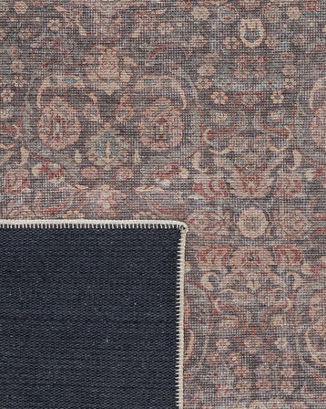 Faurel Mandala Halı - Kahverengi - 80x300 cm