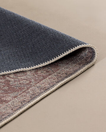 Faurel Mandala Halı - Kahverengi - 80x300 cm