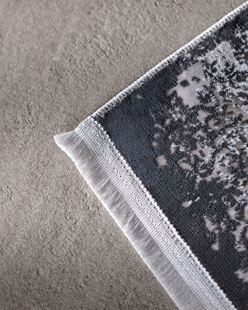 Gaspard İplik Boyalı Kadife Halı - Lacivert/Bej - 120x180 cm