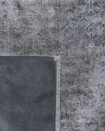 Gaspard İplik Boyalı Kadife Halı - Lacivert/Bej - 200x290 cm