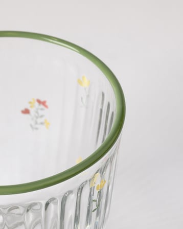 Ravenna-Little Bloom 4'lü Su Bardağı Seti - Yeşil - 295 ml