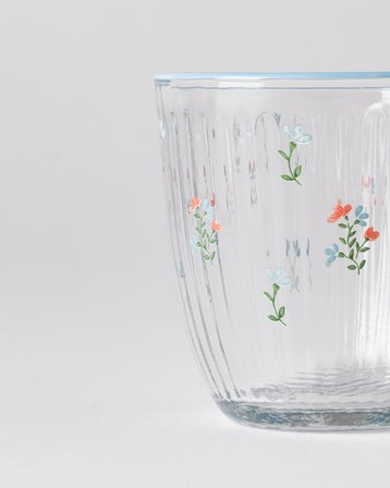 Ravenna-Little Bloom 4'lü Su Bardağı Seti - Açık Mavi - 295 ml