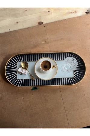 Mdm Coco Cara Oval Sunum Tepsisi - Altın