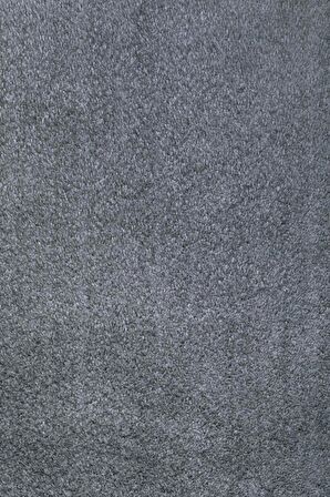 DijiDekor Koyu Gri Şekilli Post Dokuma Halı Peluş Tavşan Tüyü Hissi Antibakteriyel