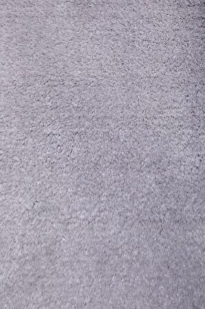 DijiDekor Açık Gri Şekilli Post Dokuma Halı Peluş Tavşan Tüyü Hissi Antibakteriyel