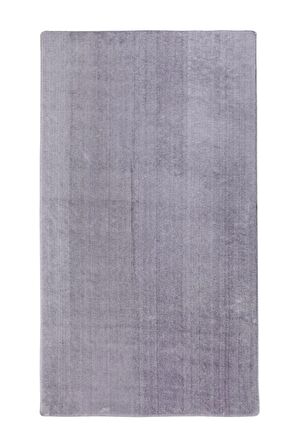 DijiDekor Açık Gri Mürdüm Post Dokuma Halı Peluş Tavşan Tüyü Hissi Antibakteriyel