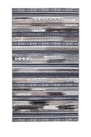 DijiDekor Köln Kahve Saçaksız Dijital Halı Kaymaz Yıkanabilir Yolluk