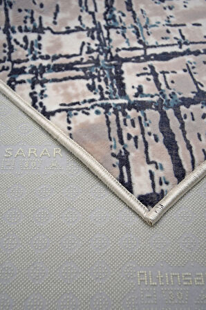 DijiDekor Trend Mavi Halı Kaymaz Yıkanabilir Antibakteriyel Antistatik 