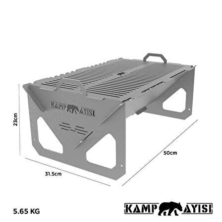 Kamp Ayısı® Easy Mangal™: Taşınabilir Katlanabilir Hafif Izgara 