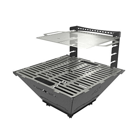 Kamp Ayısı® FireNest™: Grand 3mm Karbon Çelik Ateş Çukuru & Mangal | Su Geçirmez Özel Çantalı 