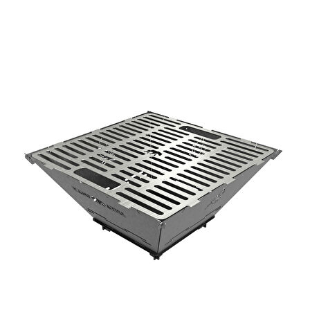 Kamp Ayısı® FireNest™: Grand 3mm Karbon Çelik Ateş Çukuru & Mangal | Su Geçirmez Özel Çantalı 