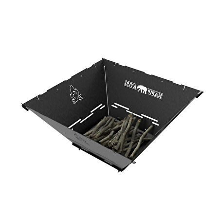 Kamp Ayısı® FireNest™: Grand 3mm Karbon Çelik Ateş Çukuru & Mangal | Su Geçirmez Özel Çantalı 