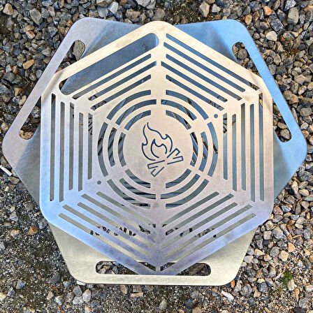 Kamp Ayısı® CampyTri Grill Max™: Katlanabilir Izgara Mangal - 2mm Galvaniz Çelik, Taşıma Çantalı Özel Tasarım 