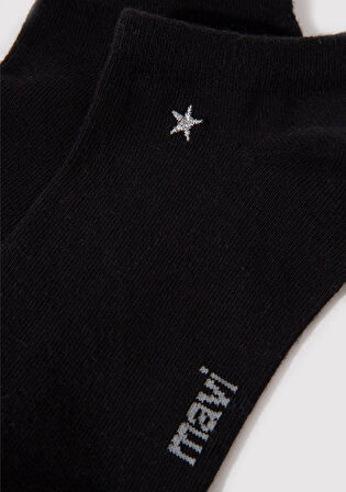 Kalp Nakış İşlemeli Beyaz Patik Çorap 1912793-900