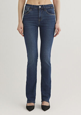 Mona Gold Klasik Vintage Koyu Mavi Jean Pantolon 1049787784