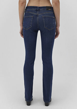 Mona Gold Klasik Vintage Koyu Mavi Jean Pantolon 1049787784