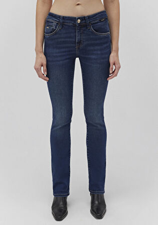 Mona Gold Klasik Vintage Koyu Mavi Jean Pantolon 1049787784