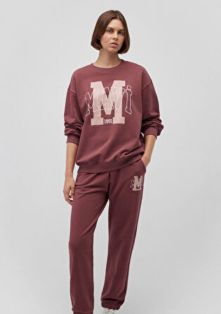 Mavi Logo Baskılı Bordo Sweatshirt 1S10162-70399