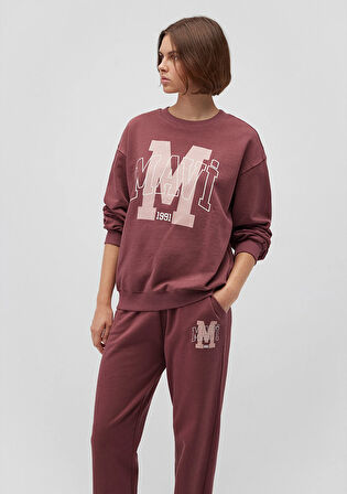 Mavi Logo Baskılı Bordo Sweatshirt 1S10162-70399