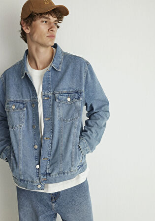 Ray Kolej Vintage Mavi Jean Ceket 0110273-87940
