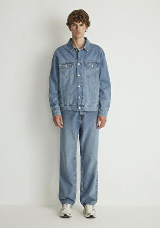 Ray Kolej Vintage Mavi Jean Ceket 0110273-87940