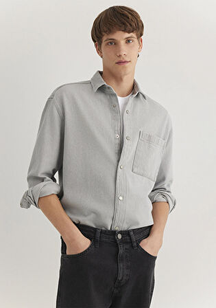 Gri Denim Gömlek 0211157-80739