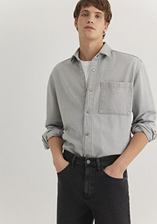 Gri Denim Gömlek 0211157-80739