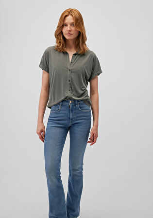 Lux Touch TENCEL TM Yeşil Modal Gömlek 168081-71553