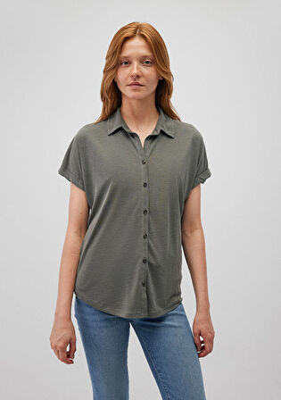 Lux Touch TENCEL TM Yeşil Modal Gömlek 168081-71553