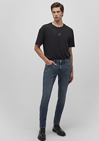 James Mavi Pro Puslu Vintage Koyu Mavi Jean Pantolon 0042487872